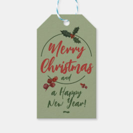 god jul och gott nytt år presentetikett