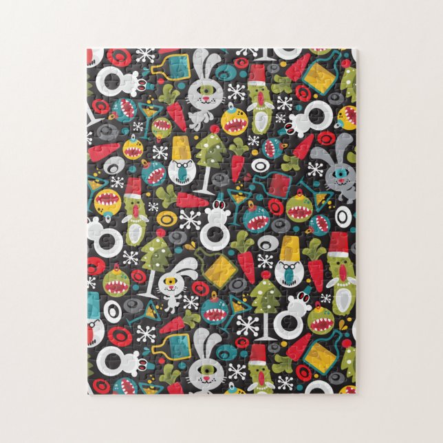 God jul och Gott nytt år Pussel (Vertikal)