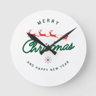 God jul och gott nytt år rund klocka