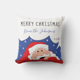 God jul och Gott nytt år Santa Says Kudde