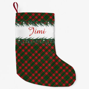 God jul och Gott nytt år! Skottland Mönster Liten Julstrumpa