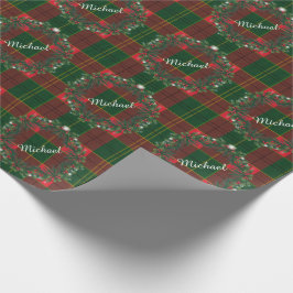 God jul och Gott nytt år! Skottland Mönster Presentpapper