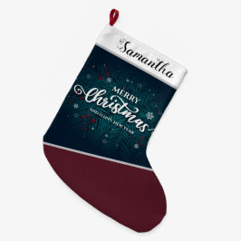 God jul och Gott nytt år Stor Julstrumpa