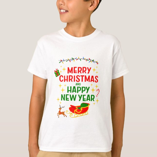 "God jul och Gott nytt år T Shirt (Framsida)