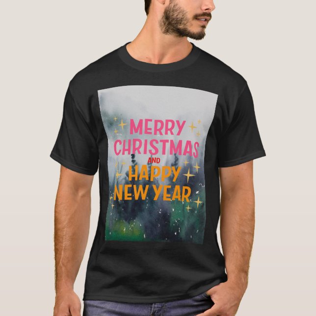 God jul och Gott nytt år T Shirt (Framsida)