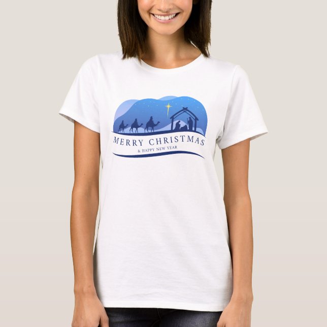 God jul och Gott nytt år T Shirt (Framsida)