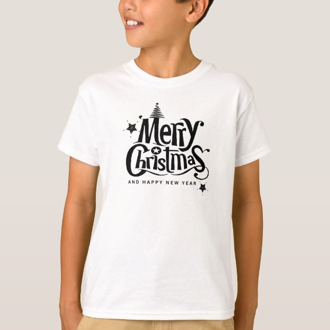 God jul och Gott nytt år T-Shirt (Framsida)