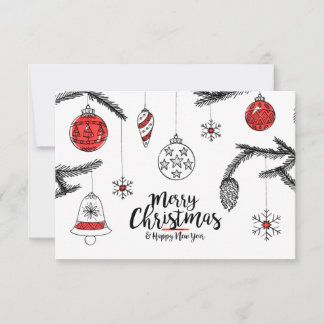 God jul och Gott nytt år Tack Kort