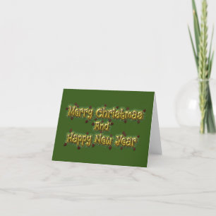 God jul och Gott nytt år Tack Kort