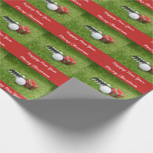 God jul och Gott nytt år till golfer Presentpapper