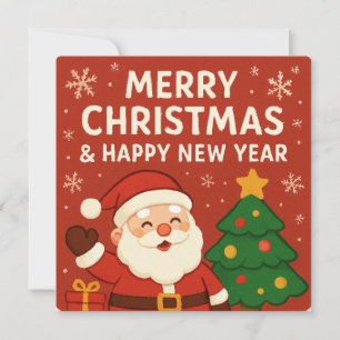 God jul och gott nytt år - Tomte Inbjudningar