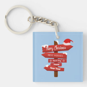 God Jul och Gott Nytt År Trä Pilar