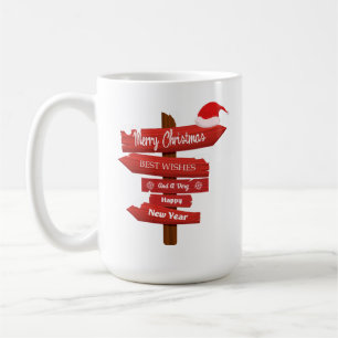 God Jul och Gott Nytt År Trä Pilar Kaffemugg