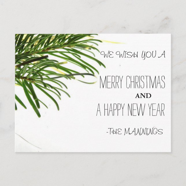 God jul och Gott nytt år Träd Helg Vykort (Framsida)