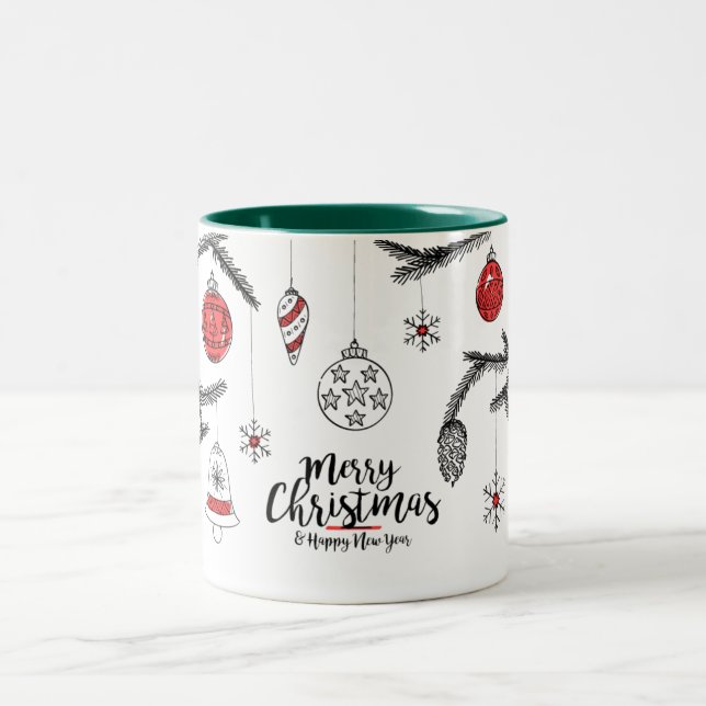 God jul och Gott nytt år Två-Tonad Mugg (Center)