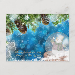 God jul och Gott nytt år Vykort