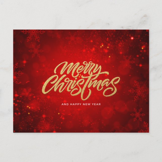 God jul och Gott nytt år Vykort (Framsida)