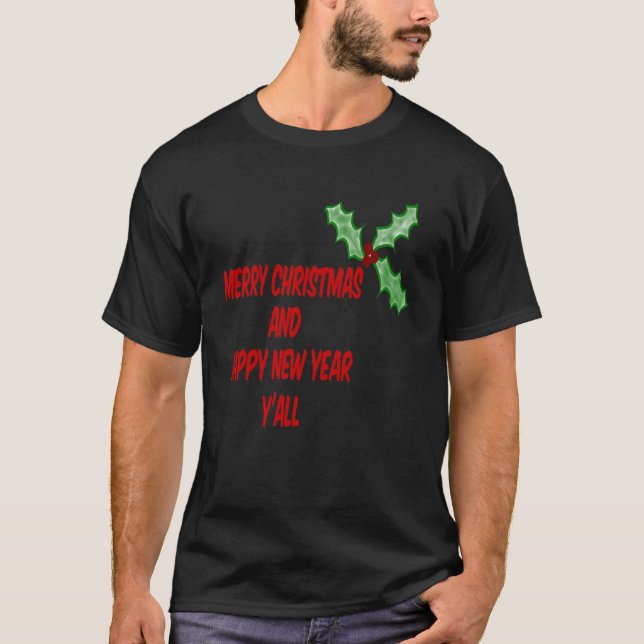 God jul och Gott nytt år Y alla T Shirt (Framsida)