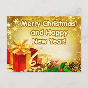 God jul- och gott nytt årvykort helg vykort