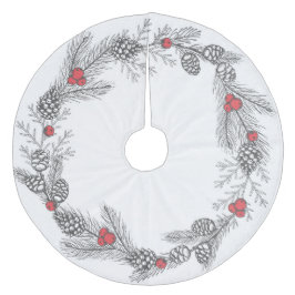 God jul och Gräs Cones Julgransmatta Fleece