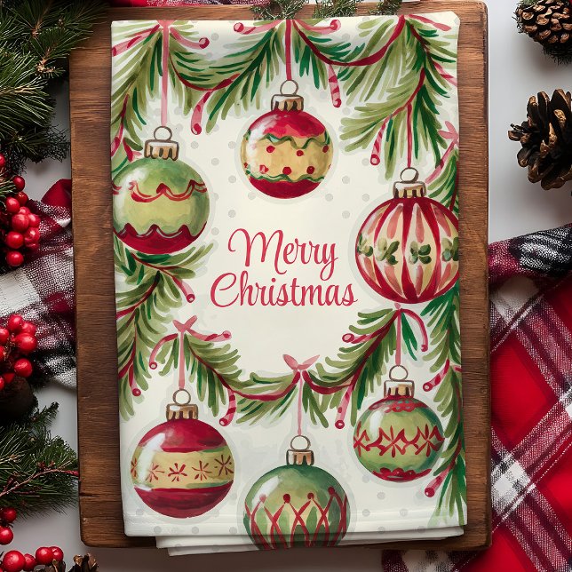 God jul och Gräs Grenar Kökshandduk (Skapare uppladdad)