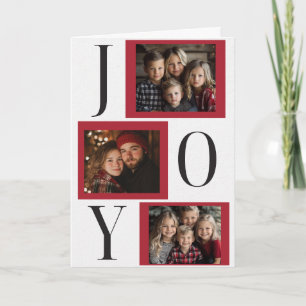 God jul och Joy Photo Card Kort