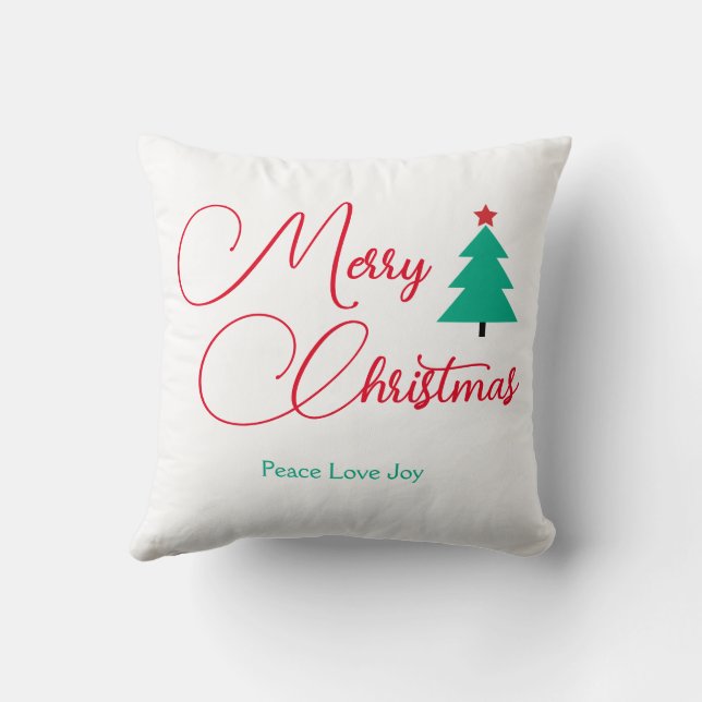 God jul och Julgran Kudde (Baksida)