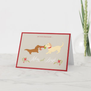 God jul och lätt doxie-kort helgkort