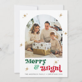God jul och lätt fotoport Helgdag Card Boho jul Julkort