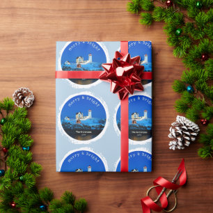 God jul och lätt nugne fyr presentpapper