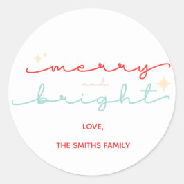 God jul och ljus rosa röd runt klistermärke