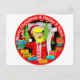 God jul och Lycklig 8 år Helg Vykort