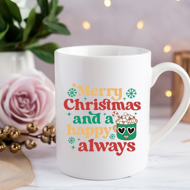 God jul och Lycklig alltid kaffe Mugg (Skapare uppladdad)