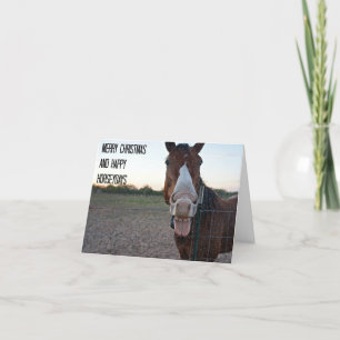 God jul och Lycklig Horseydays Helgkort