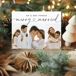 God jul och Married Heart-skript - foto Helg Vykort