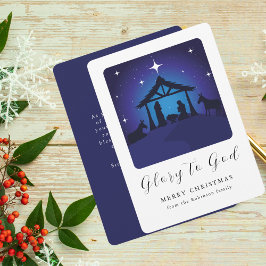 God jul och nativitetsscen julkort