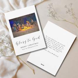 God jul och nativitetsscen julkort