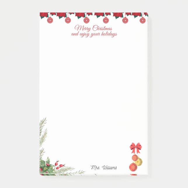 God jul och njut av dina helgdagar post-it block (Framsida)