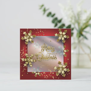 God jul och nyår! 20XX Guld Luxury Inbjudningar