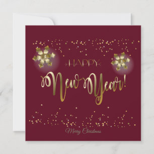 god jul och nyår! 20XX Guld Luxury Julkort