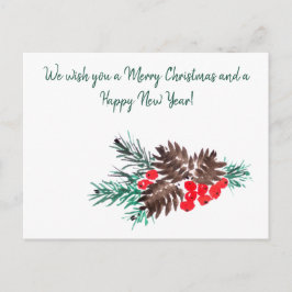 god jul och personlig 2 år vykort