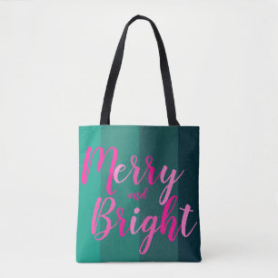 God jul och Rosa för Bright Grönt Tygkasse