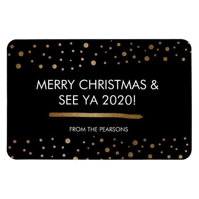 God jul och Se Ya 2020 Anpassningsbar-familjen Magnet (Horisontell)