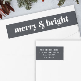 God jul och Trendig i svartvitt Etikettband