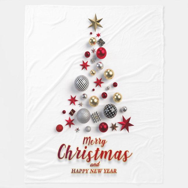 God jul och vintersäsong fleecefilt (Framsidan)