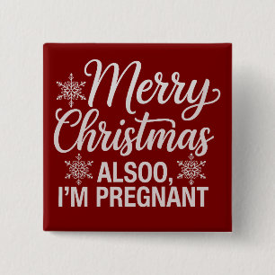 God Jul Också Jag Är Gravid Bebis Annonsering Knapp