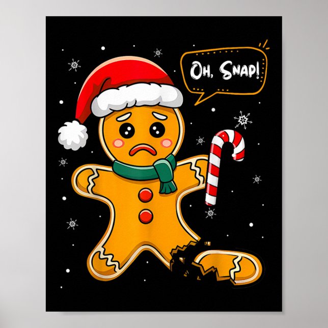 God jul Oh Snap Pepparkaksgubbe Cookie X M Poster (Framsidan)