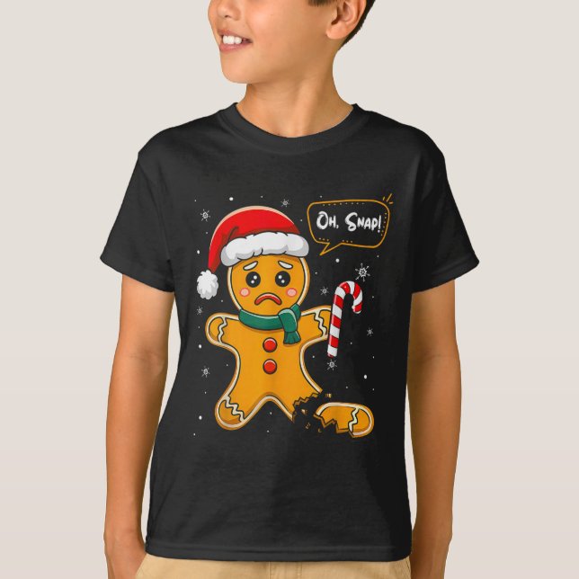 God jul Oh Snap Pepparkaksgubbe Cookie X M T Shirt (Framsida)