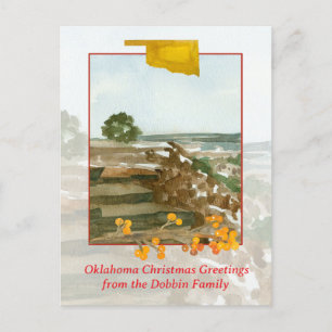 God jul Oklahoma Black Mesa Personlig Helg Vykort