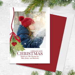 God jul One Photo Botanical Grey Julkort